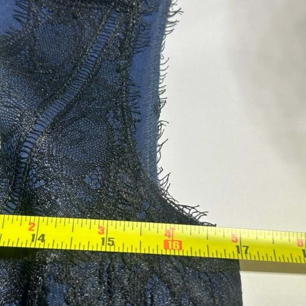 Tadashi Shoji Lace Overlay Sheath Dress Midnight Blue Black Size 14 NWT - Picture 8 of 9